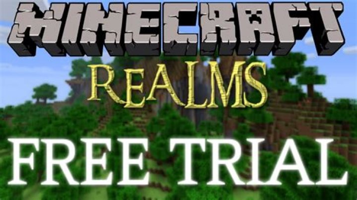 How to get minecraft realms free trial