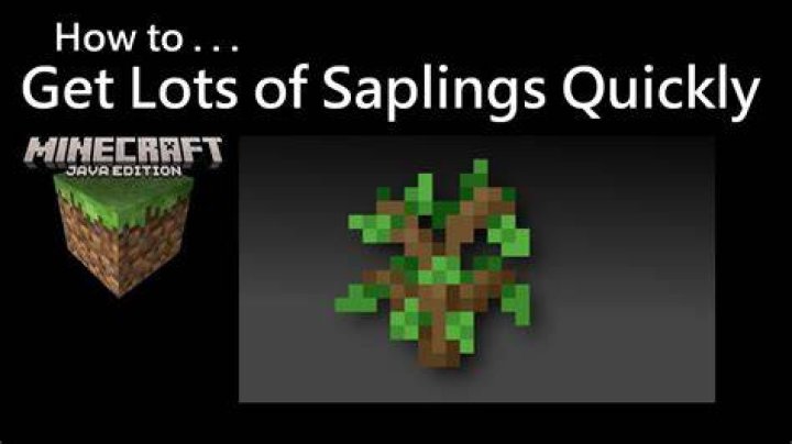 How to get more saplings in minecraft
