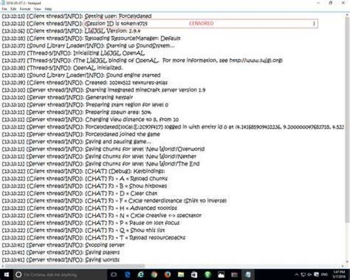 How to get session id minecraft