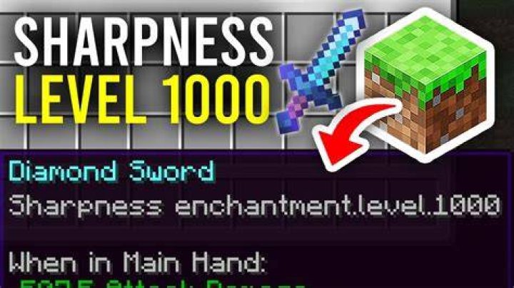 How to get sharpness 1000 in minecraft