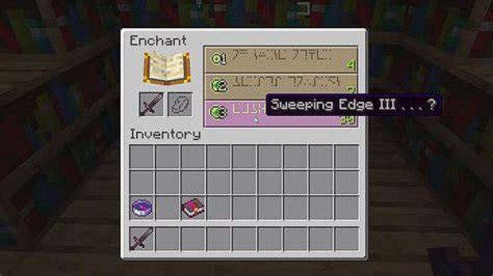 How to get sweeping edge in minecraft