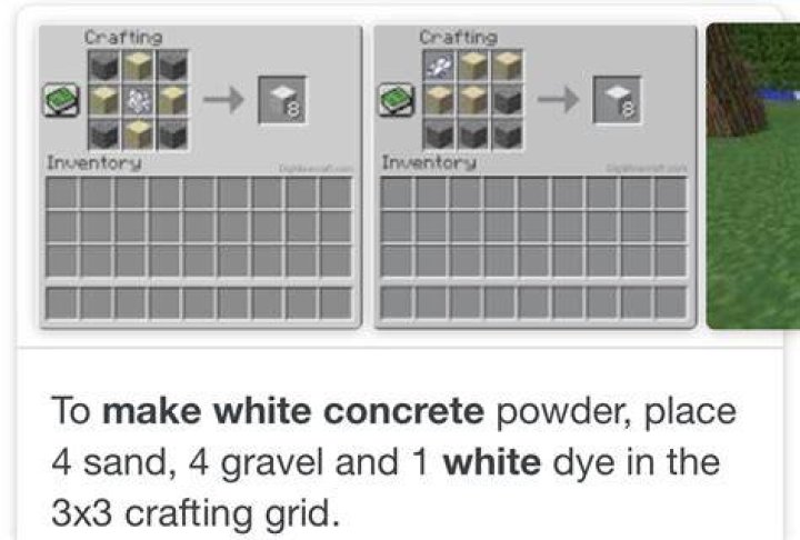 How to get white concrete in minecraft
