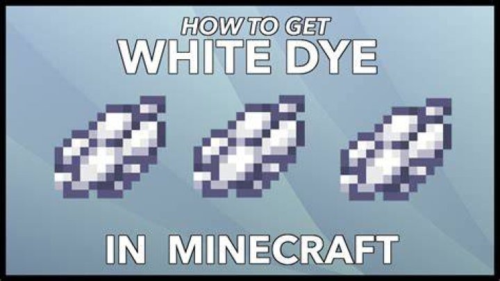 How to get white dye in minecraft