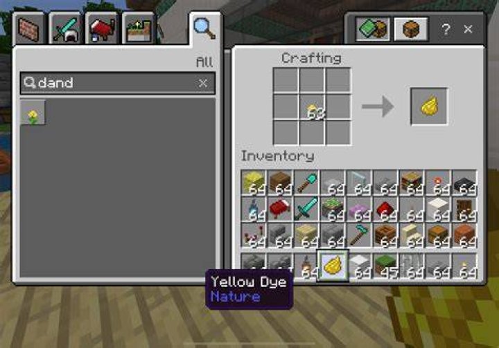 How to get yellow dye in minecraft