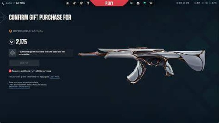 How to gift skin in valorant