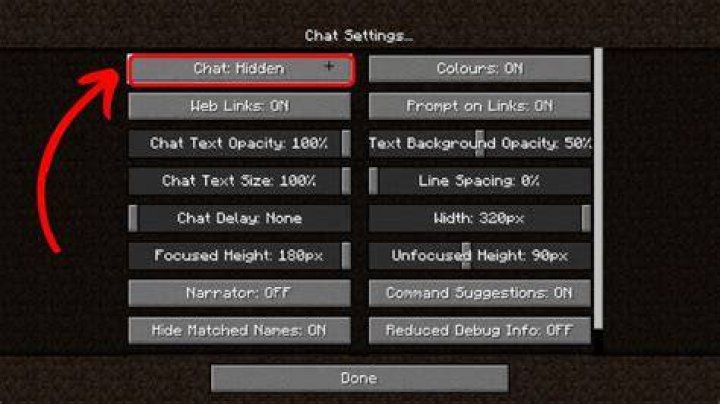 How to hide chat on minecraft