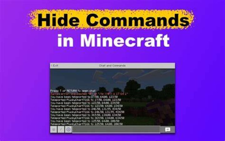 How to hide commands in minecraft bedrock
