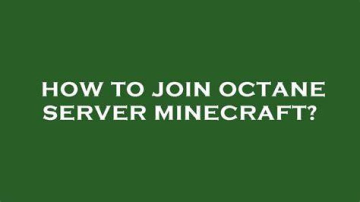 How to join octane server minecraft