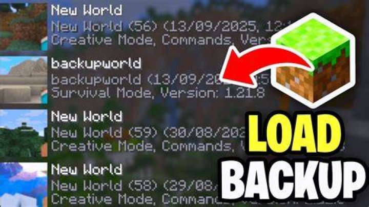 How to load a backup in minecraft