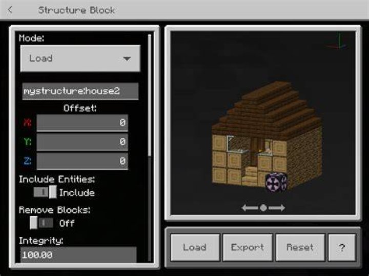How to load a structure in minecraft