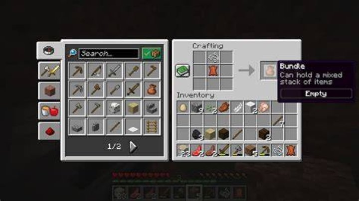 How to make a bundle in minecraft