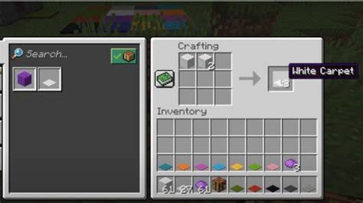 How to make a carpet in minecraft