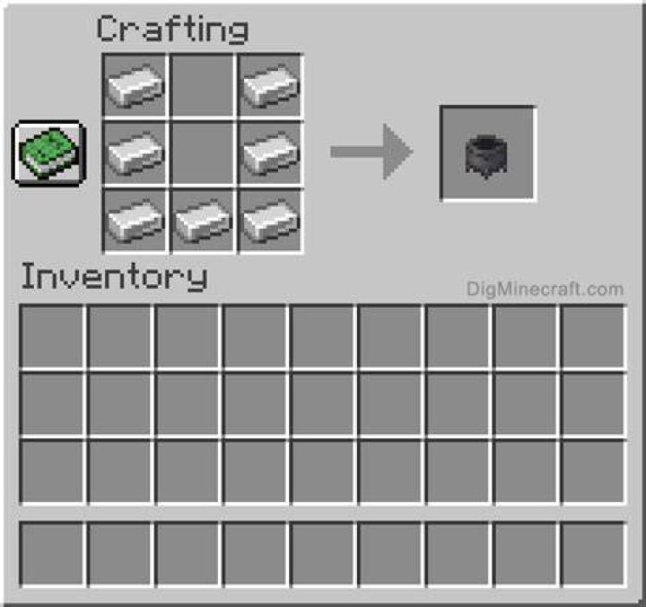How to make a cauldron in minecraft