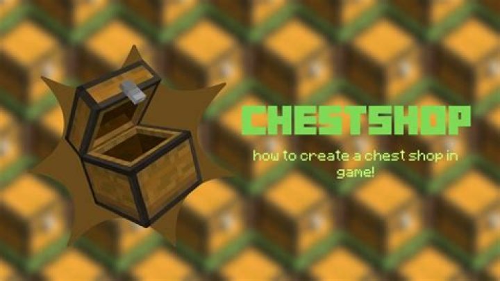 How to make a chestshop in minecraft