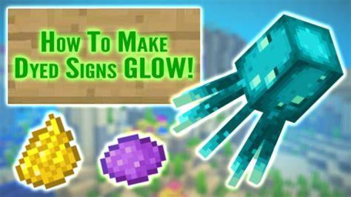 How to make a glow sign minecraft