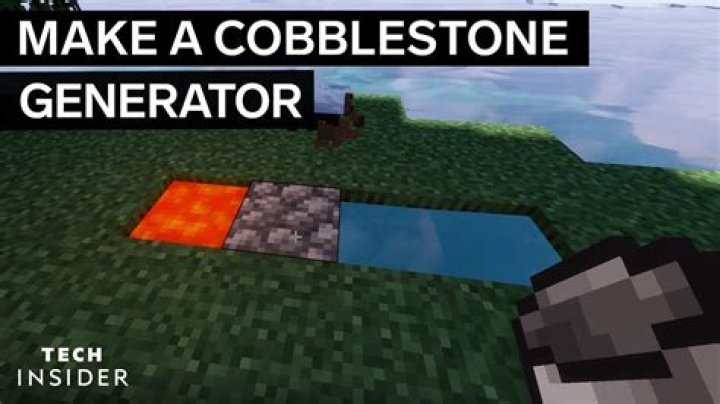 How to make a minecraft cobblestone generator