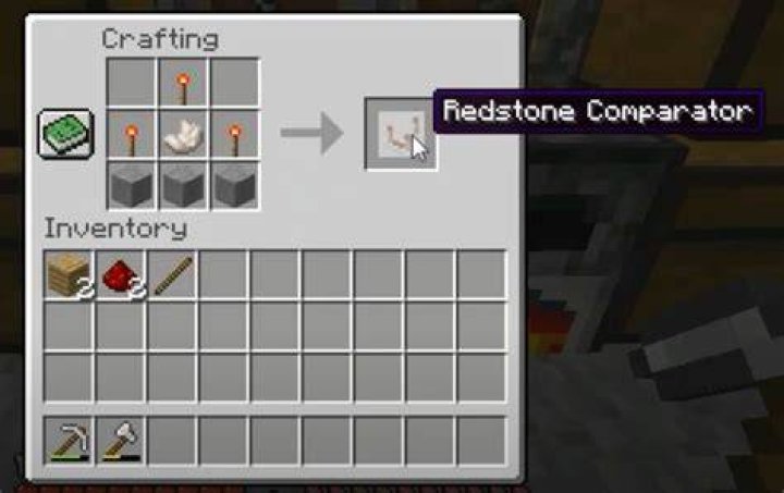 How to make a minecraft comparator