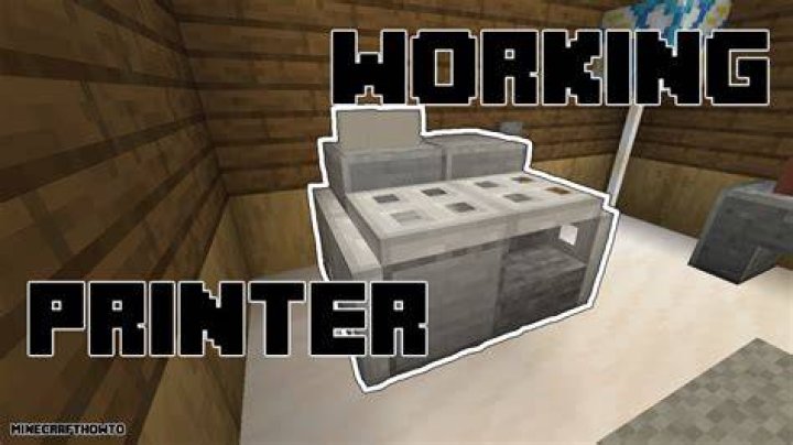 How to make a minecraft printer