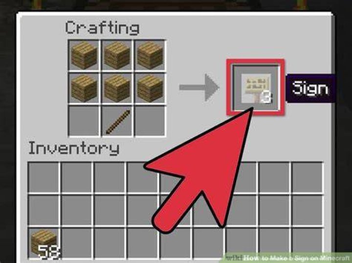 How to make a minecraft sign