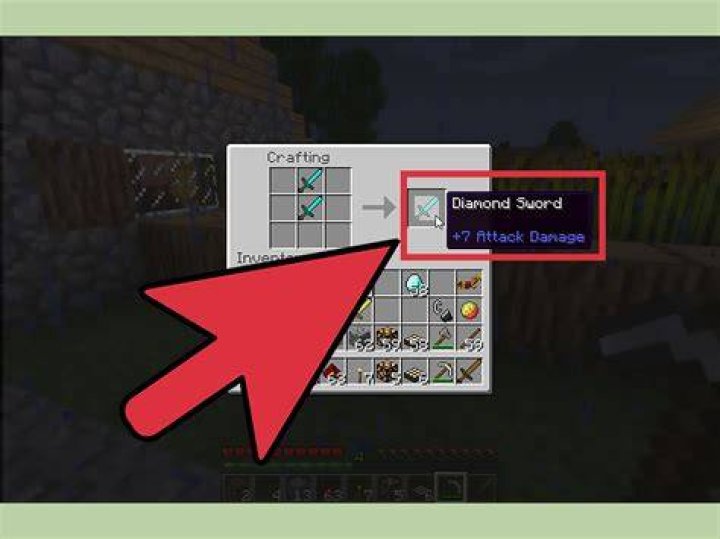 How to make a sword on minecraft