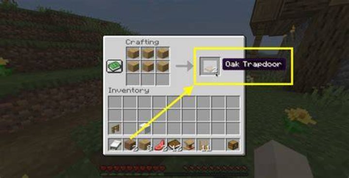 How to make a trapdoor in minecraft