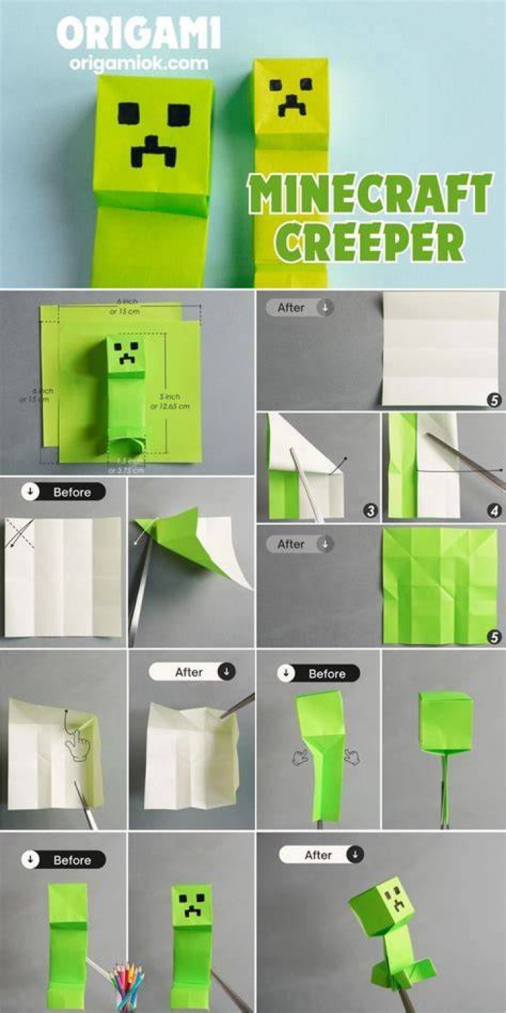 How to make an origami minecraft