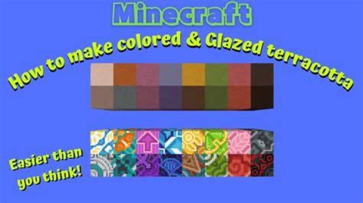 How to make colored terracotta in minecraft