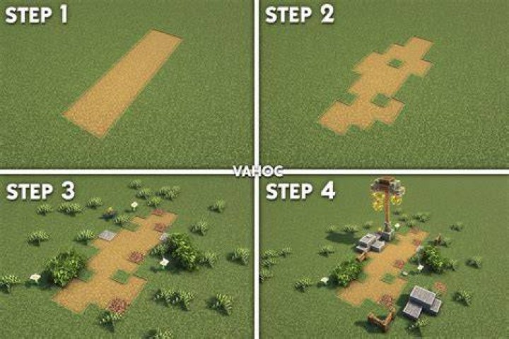 How to make dirt paths in minecraft