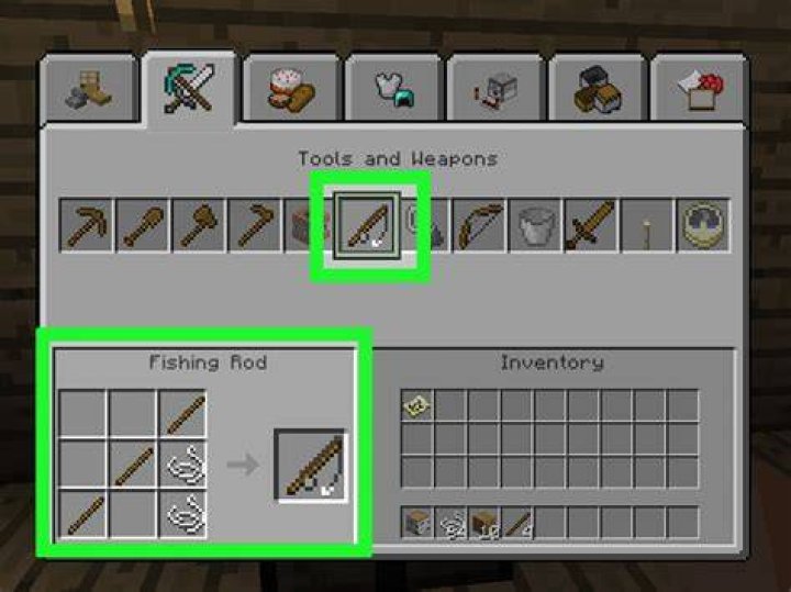 How to make fishing pole in minecraft