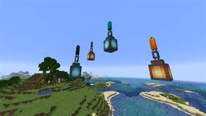 How to make floating lanterns in minecraft