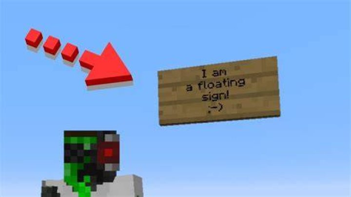 How to make floating signs in minecraft