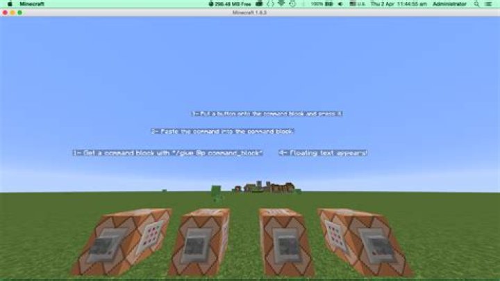 How to make floating words in minecraft