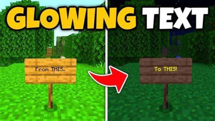 How to make glow signs minecraft bedrock