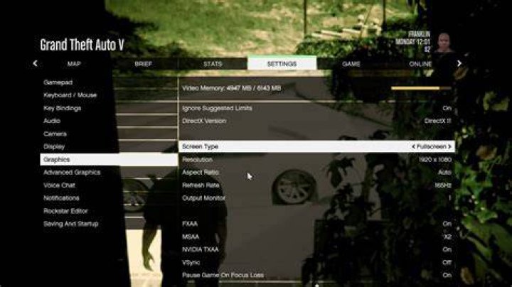 How to make gta 5 full screen