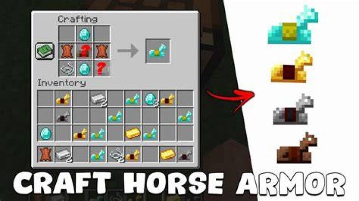 How to make horse armor in minecraft