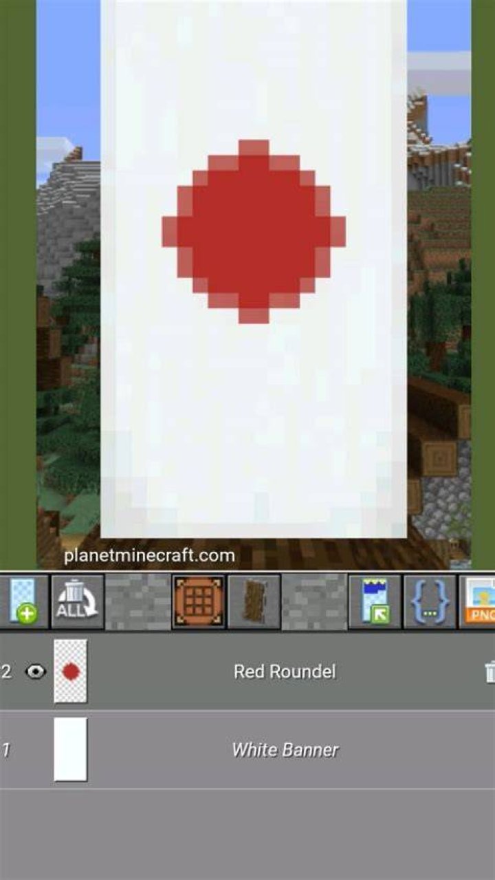 How to make japanese flag in minecraft