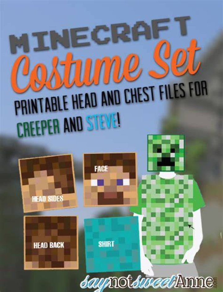 How to make minecraft head costume