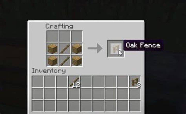 How to make oak fence in minecraft