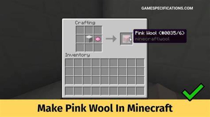 How to make pink wool in minecraft
