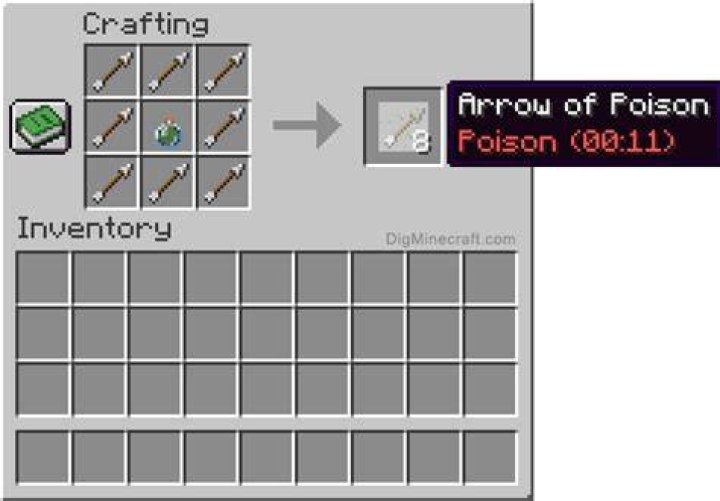 How to make poison arrows in minecraft