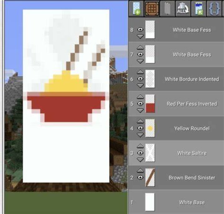 How to make ramen banner minecraft