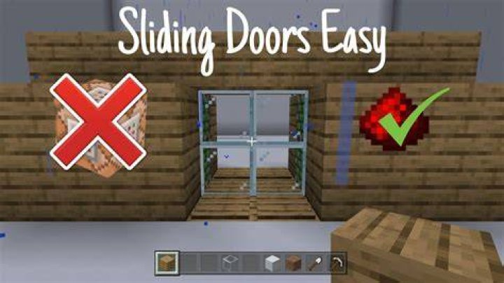 How to make sliding doors in minecraft