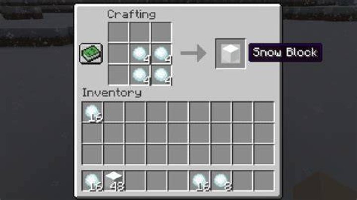 How to make snow blocks in minecraft