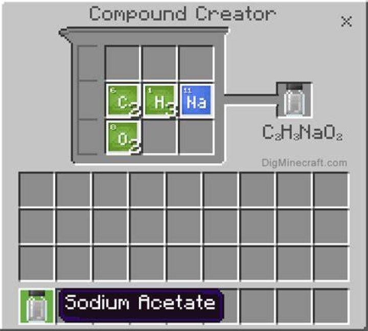 How to make sodium acetate in minecraft