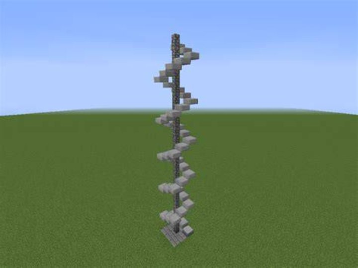 How to make spiral staircase in minecraft