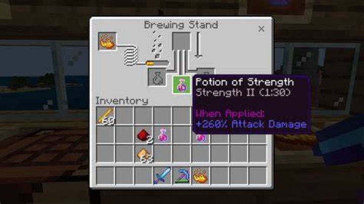 How to make strength potion in minecraft