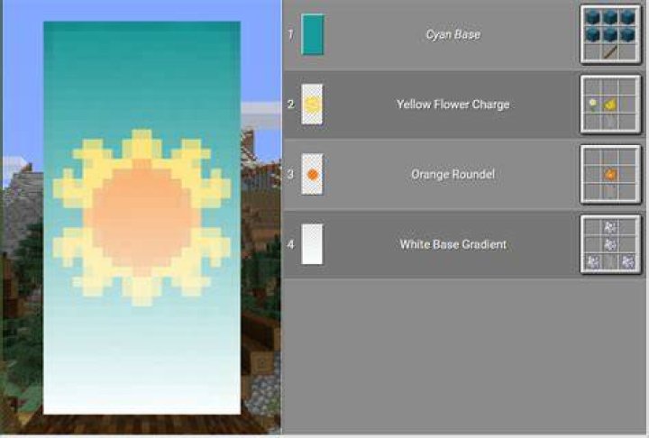 How to make sun banner minecraft