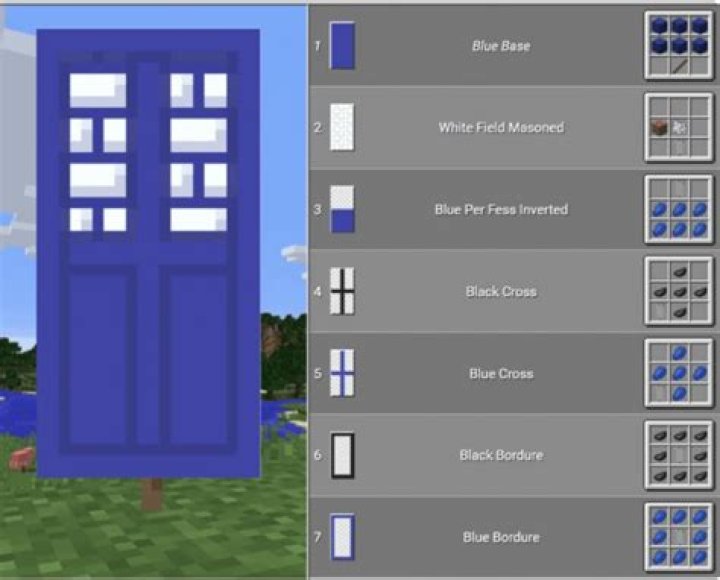 How to make tardis banner in minecraft