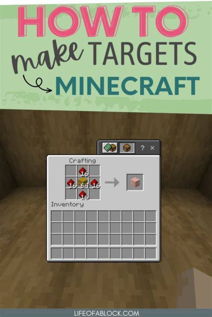 How to make targets in minecraft