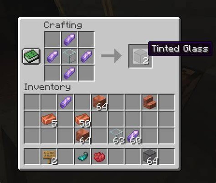 How to make tinted glass in minecraft